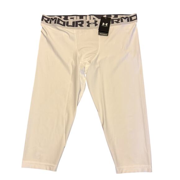 Under Armour Heat Compression White 2.0 3/4 Leggings Pants Size 4XL - Picture 1 of 4